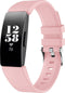 iMoshion Bandje Geschikt voor Fitbit Ace 2 - iMoshion Siliconen band gekleurde gesp - Roze