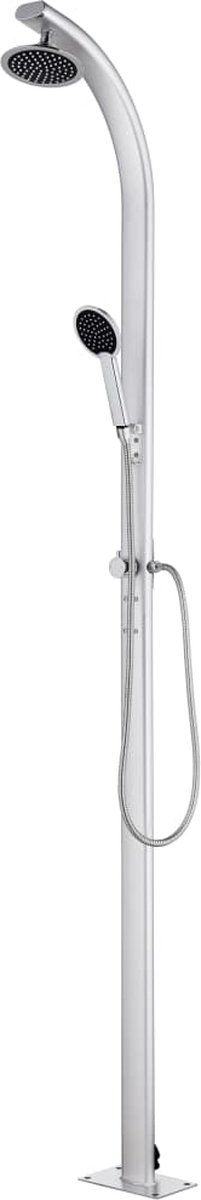 vidaXL Buitendouche met bruine basis 220 cm aluminium