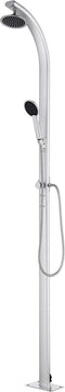 vidaXL Buitendouche met bruine basis 220 cm aluminium