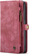Caseme - Vintage 2 in 1 portemonnee hoes - Geschikt voor Samsung Galaxy S22 Plus / S22+ - Rood