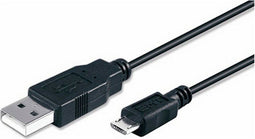Kabel USB 2.0a naar Micro USB B TM Electron Zwart 1,8 m