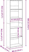 vidaXL - Boekenkast - 60x30x189 - cm - bewerkt - hout - artisanaal - eikenkleurig