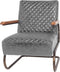 Lifestyle EDWARD SWING armchair Grey/grijs leren Fauteuil