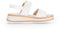 Gabor Dames Sandalen - Platte sandalen - Modische sandaal op meegekleurde zool - Wit