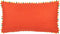 J-Line kussen Rechthoek Bloemen/Pompoms - katoen - oranje