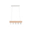 Plafondlamp Home ESPRIT Wit Zwart Lichtbruin Hout 50 W 80 x 10 x 30 cm