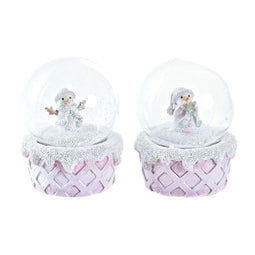 Kerstbal DKD Home Decor Kristal Hars (2 Stuks) (7 x 7 x 9 cm)