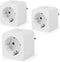 Nedis SmartLife - Slimme Stekker - WiFi - 3680W - Geaard - Wit (3 stuks)