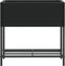 vidaXL - Plantenbakken - met - schap - 2 - st - 70x28x70 - poly - rattan - zwart