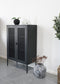 House-Nordic-Vitrinekast-Anna-met-gaasdeur-zwart