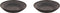 Palmer Bord diep Houston 22 cm Zwart Grijs Stoneware 2 stuks