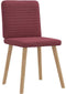 vidaXL - Eetkamerstoelen - 2 - st - stof - wijnrood