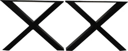 HSM Collection - Salontafelpoten SoHo X-model S/2 - 50x10x40 - Zwart - Metaal