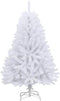 vidaXL - Kunstkerstboom - met - scharnieren - en - standaard - 120 - cm - wit