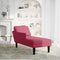 vidaXL - Chaise - longue - met - kussen - en - rechterarmleuning - fluweel - wijnrood