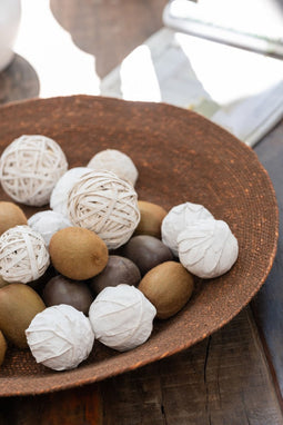 J-Line schaal Marie - zeegras - bruin