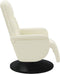Fauteuil met voetensteun verstelbaar fluweel crèmekleurig