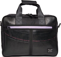Wings Elegant Eagle - stoere en stevige inch laptoptas van autoband - met grijze ritsen