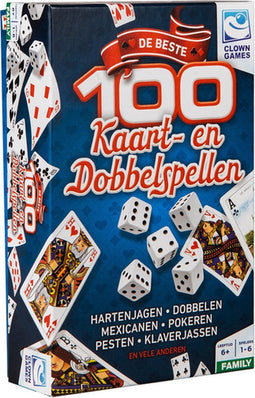 Spel speelkaarten en dobbelen clown | 6 stuks