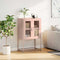 vidaXL - Hoge - kast - 68x39x107 - cm - staal - roze