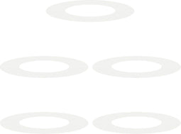 vidaXL - Plantenring - 5 - stuks - Wit - Ø40/70 - cm - Staal