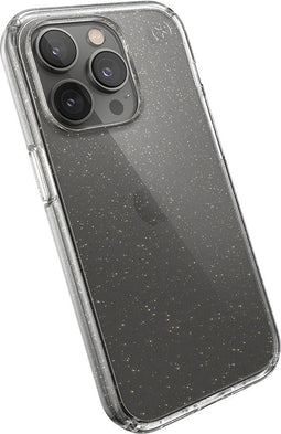 Speck Presidio Perfect Clear Glitter - Soft case - Krasbestendig - Transparant / Goud Glitter