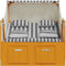 vidaXL - Strandstoel - met - kussens - poly - rattan - en - hout - wit - en - grijs