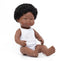 Miniland Babypop Afrikaanse jongen Down 38cm