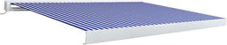 vidaXL - Luifel - gemotoriseerd - 450x300 - cm - blauw - en - wit
