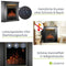 Juskys Elektrische Hoekhaard met Verwarming en Vlameffect - Zwart - 96x57x93 cm