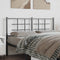 vidaXL - Hoofdbord - 140 - cm - metaal - zwart