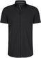 Cappuccino Italia - Heren Overhemden Korte Mouw Palermo - Zwart - Maat 3XL