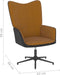 vidaXL Relaxstoel met voetenbank fluweel en PVC bruin