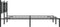 vidaXL - Bedframe - met - hoofdbord - metaal - zwart - 160x200 - cm