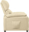 Fauteuil verstelbaar stof crèmekleurig