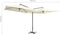 vidaXL - Parasol - dubbel - met - stalen - paal - 250x250 - cm - zandwit