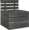 vidaXL - Tuinmiddenbank - pallet - massief - grenenhout - donkergrijs