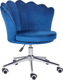 MONTICELLO - Bureaustoel - Blauw - Fluweel