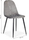 Velvet eetkamerstoel - set van 4 - grijs - 85 x 46 x 46 cm
