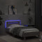 vidaXL - Bedframe - met - hoofdbord - en - LED - grijs - sonoma - eikenkleur - 90x190 - cm