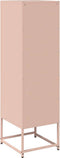 vidaXL - Hoge - kast - 36x39x123 - cm - koudgewalst - staal - roze