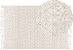 ALUCRA - Modern vloerkleed - Lichtbeige - 160 x 230 cm - Wol