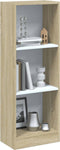 vidaXL - Boekenkast - met - 3 - schappen - 40x24x109 - cm - bewerkt - hout - wit - eiken