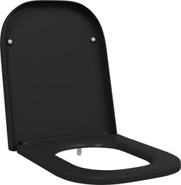 vidaXL - Snelle - Beugel - Toiletbril - met - Soft - Close - in - Duroplast - - - Zwart