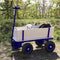 Sunny Billy Beach Wagon Bolderkar Blauw - Blank hout - Bolderwagen met luchtbanden - 94x61x97cm