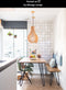 Lucide BODO - Hanglamp - Ø 38 cm - 1xE27 - Dimbaar - Licht hout