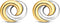 TI SENTO Dames Oorbellen - 925 zilver - Zilver geel verguld - 7784SY