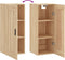 vidaXL - Wandkast - 34,5x34x90 - cm - bewerkt - hout - sonoma - eikenkleurig