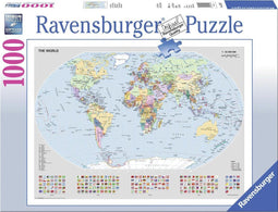 Ravensburger puzzel Staatkundige wereldkaart - Legpuzzel - 1000 stukjes