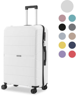 SKYCASES Urban Adventurer - Grote Reiskoffer - Cijferslot - 49x30x75cm - 110L - Wit